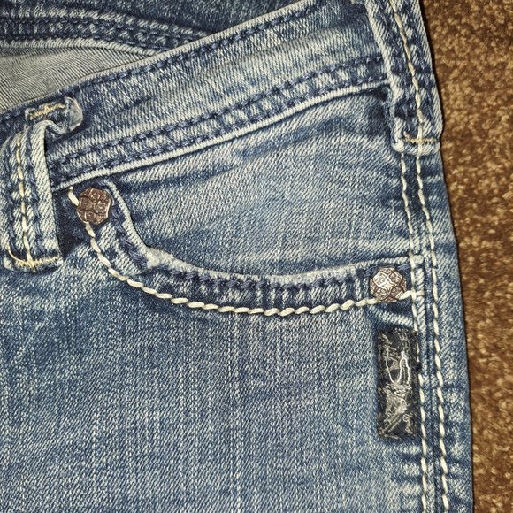 Silver Suki Flap Pocket Jeans With Embroidery - Picture 3 of 15